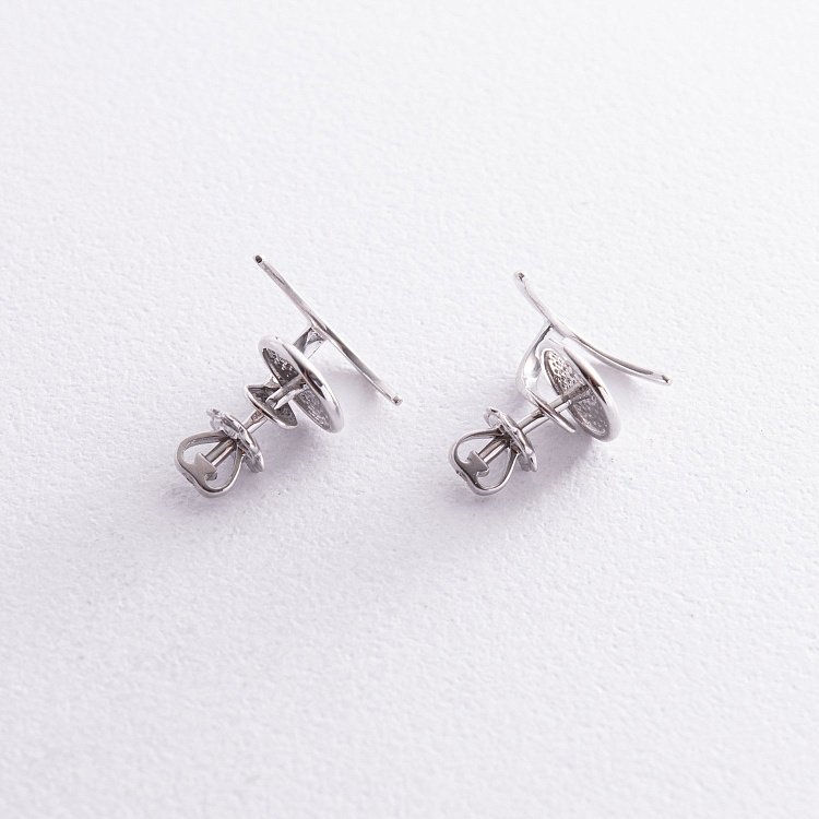 Серьги - джекеты "Селин" в серебре 902-01132 от ювелирного магазина Оникс - 3