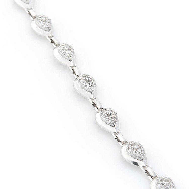 Серебряный браслет с фианитами 14689 от ювелирного магазина Оникс - 1