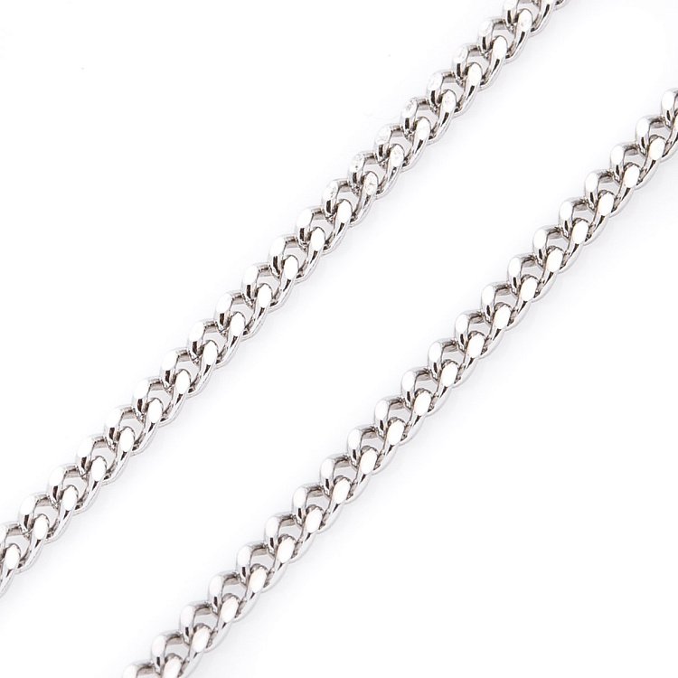 Срібний родований ланцюжок плетіння панцирне б010083 від ювелірного магазину Онікс - 1