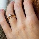 Помолвочное кольцо "Я люблю тебя" в желтом золоте (фианиты) к07115 от ювелирного магазина Оникс - 5