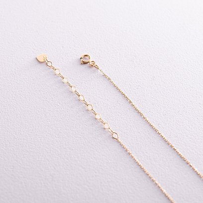 Колье "Сердечко" с фианитами (желтое золото) кол02317 №5