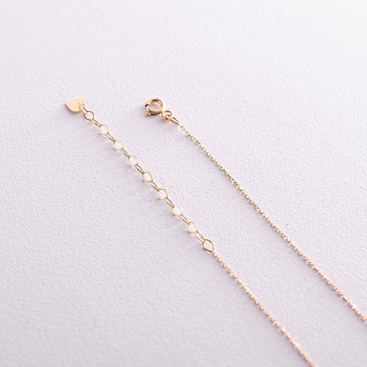 Колье "Сердечко" с фианитами (желтое золото) кол02317 от ювелирного магазина Оникс - 4