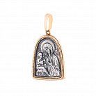 Срібна ладанка Божої Матері з позолотою 131756 от ювелирного магазина Оникс - 2