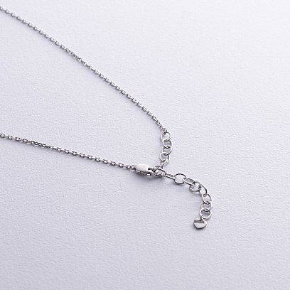 Срібне кольє "Конюшина" (чорна емаль) 181209 №5