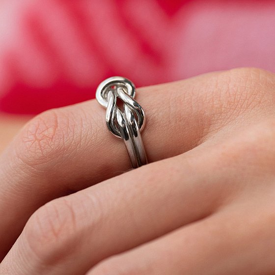 Серебряное кольцо "Узел" 7119 №4
