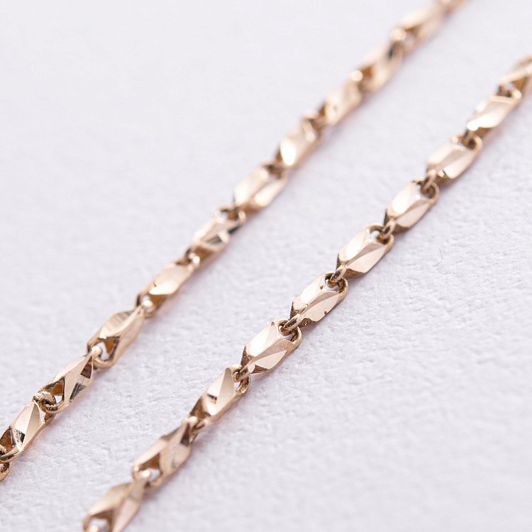 Фантазійний ланцюжок у жовтому золоті ц00475 від ювелірного магазину Онікс - 2