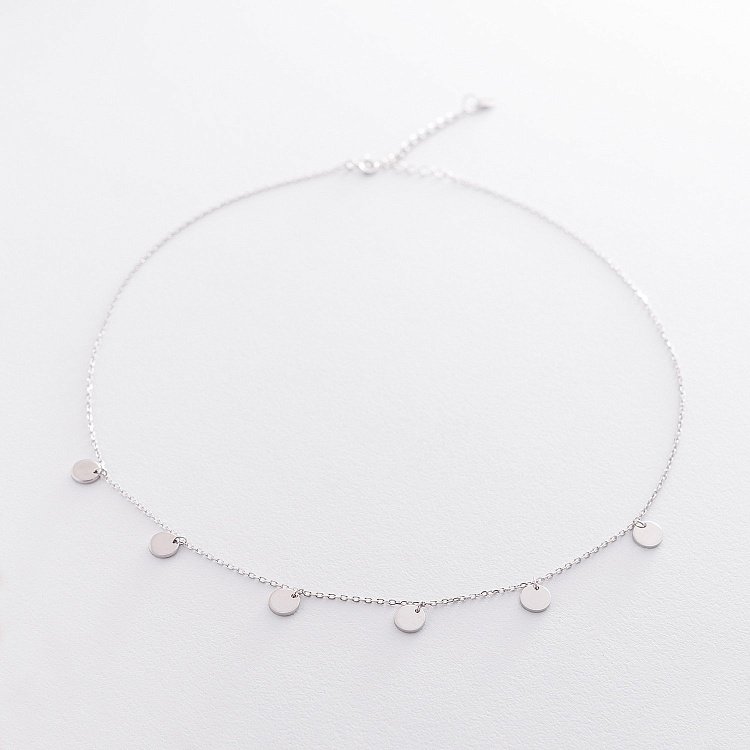 Срібне кольє "Монетки" 18743 від ювелірного магазину Онікс