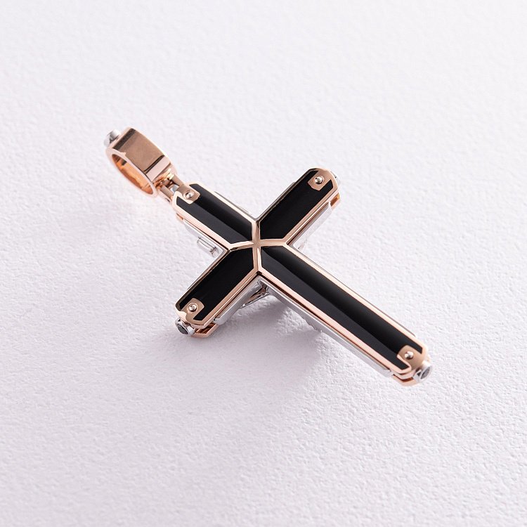 Православний золотий хрест "Розп'яття" 129742422 від ювелірного магазину Онікс - 2