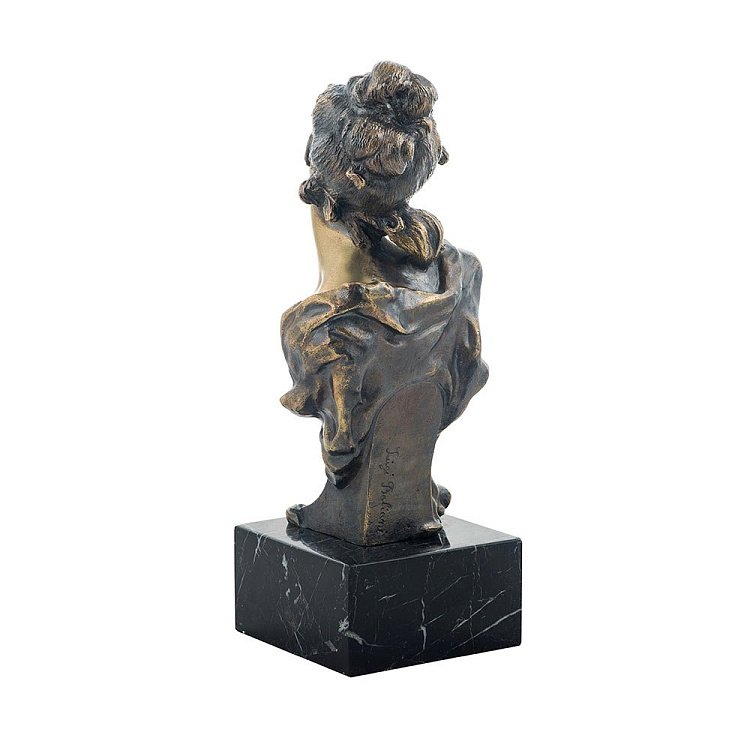 Бронзовая фигура ручной работы "Бюст девушки" сер00058 от ювелирного магазина Оникс - 3