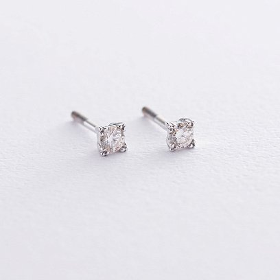 Золоті сережки-пусети (діамант) сб0212