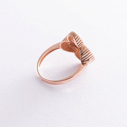 Кольцо "Клевер" в красном золоте к06531 №3