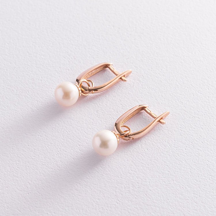 Золоті сережки з перлами с07529 від ювелірного магазину Онікс - 2