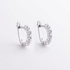 Серебряные серьги с фианитами 2580/1р-CZ от ювелирного магазина Оникс