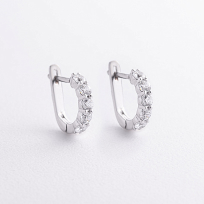 Серебряные серьги с фианитами 2580/1р-CZ