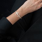 Жесткий серебряный браслет "Якорь" 141474 от ювелирного магазина Оникс - 1