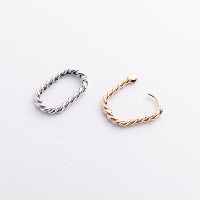 Сережки "Ester" у жовтому та білому золоті с09632 №2