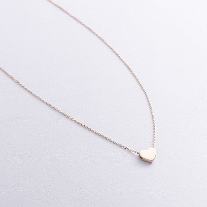 Колье "Сердечко" в желтом золоте кол02522 №3