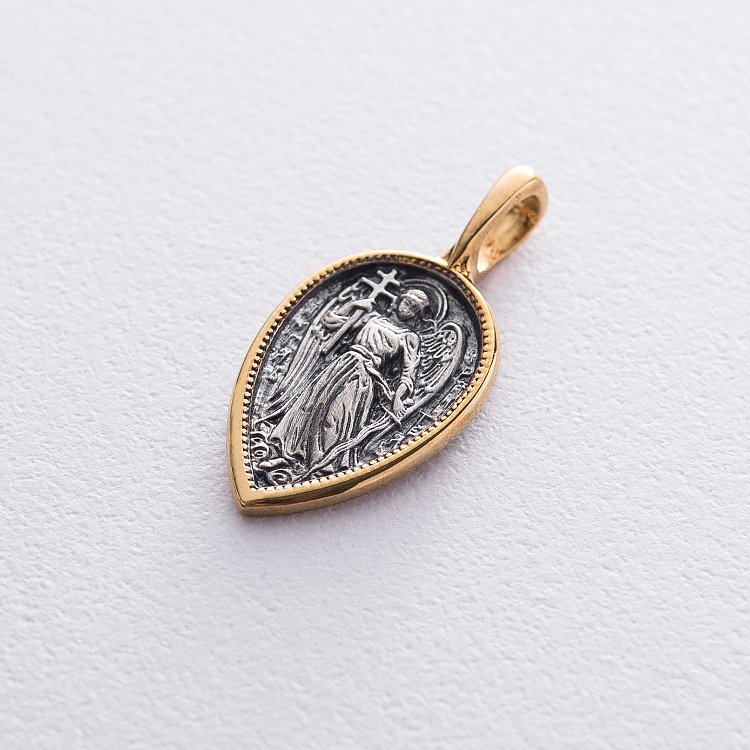 Серебряная ладанка "Ангел Хранитель" 132964 от ювелирного магазина Оникс