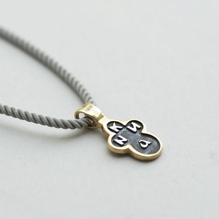 Срібний хрестик православний з позолотою 131768 від ювелірного магазину Онікс - 6