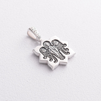 Срібна ладанка "Свята Великомучениця Варвара. Ангел Охоронець" 13511 №2