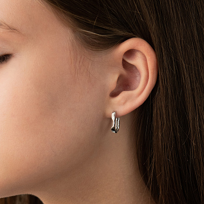 Сережки "Violet" у білому золоті mini с09741 №4