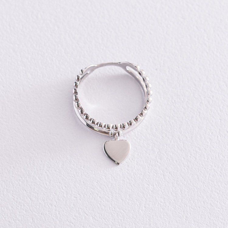 Золотое кольцо "Сердце" к05548 от ювелирного магазина Оникс - 5