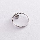 Золотое кольцо "Сердечко" с фианитом к06763 от ювелирного магазина Оникс - 2
