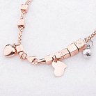 Ексклюзивний золотий браслет з серцями б02219 от ювелирного магазина Оникс - 1