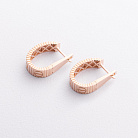 Сережки "Love" у червоному золоті с09646 от ювелирного магазина Оникс - 1