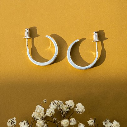 Срібні сережки - пусети "Сара" 122999 №10