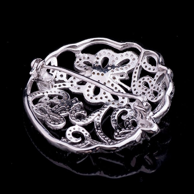 Срібна брошка з метеликом 16093 від ювелірного магазину Онікс - 2