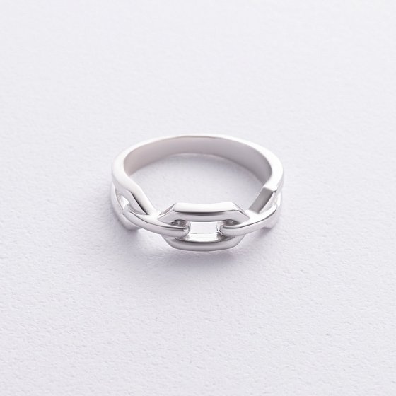 Серебряное кольцо "Цепочка" 112821 №3