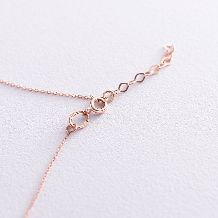 Золотое колье "Мама с ребенком" (фианиты) кол01101 от ювелирного магазина Оникс - 5