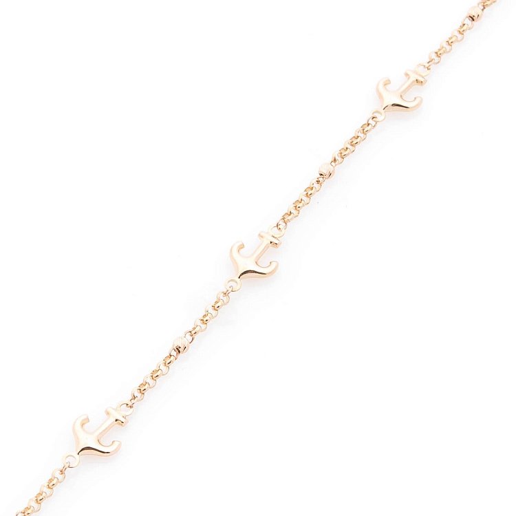 Золотий браслет "Якір" б03409 від ювелірного магазину Онікс - 1