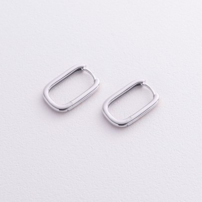 Серьги "Kirsten" в белом золоте с08924 №3