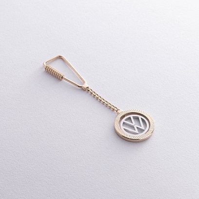 Золотой брелок "Volkswagen - Фольксваген" бр00026