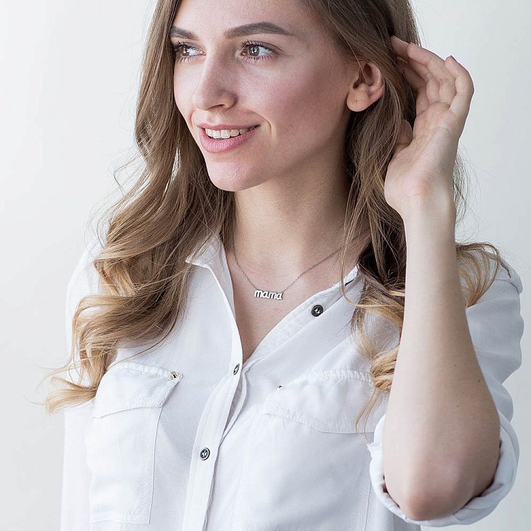 Срібне кольє Мама 18555 від ювелірного магазину Онікс - 4