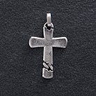 Серебряный крестик с чернением 7093 от ювелирного магазина Оникс