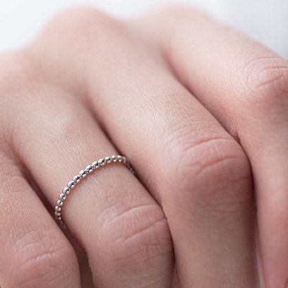 Кольцо в белом золоте к06630 №3