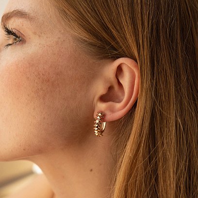 Серьги в красном золоте с08483 №2