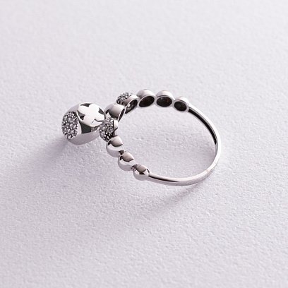 Золота каблучка "Кульки" (фіаніти) к04934 №3