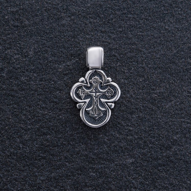 Срібний хрестик "Так Воскресне Бог" 13759 від ювелірного магазину Онікс - 4