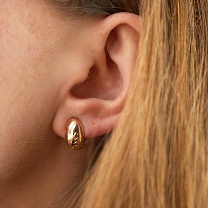 Серьги - пусеты "Polly" в красном золоте с09099 №3