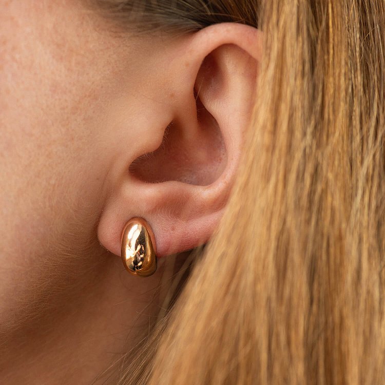 Серьги - пусеты "Polly" в красном золоте с09099 от ювелирного магазина Оникс - 2