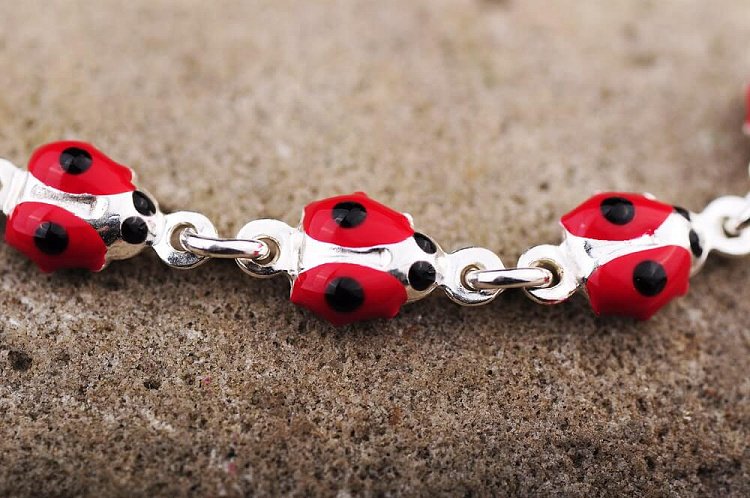 Браслет "Червона сонечко" (емаль) 14399 к від ювелірного магазину Онікс - 1