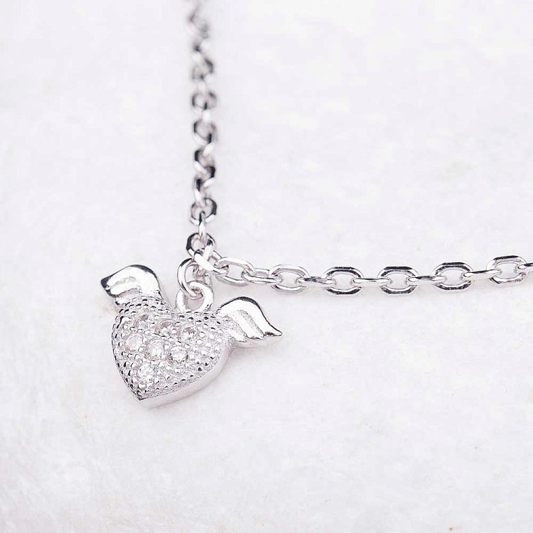 Срібний браслет на ногу з мишками і серцями 14971 від ювелірного магазину Онікс - 3