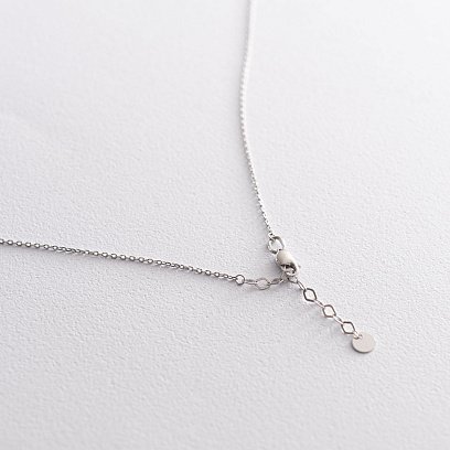 Колье "Сердечки" в белом золоте кол01450 №4