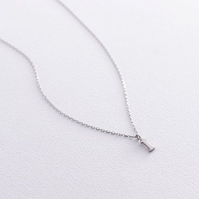 Серебряное колье с буквой "І" 18621б