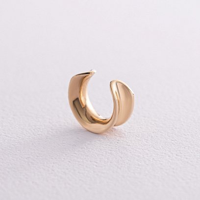 Серьга - каффа "Lorette" в желтом золоте с07947 №3