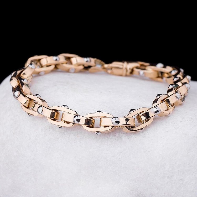 Чоловічий золотий браслет б01782 від ювелірного магазину Онікс - 1